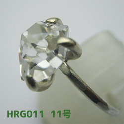 ハーキマー水晶  リング　11号【送料込】NYの鉱山オーナーから買ってます HRG011 herkimer　ring 1枚目の画像