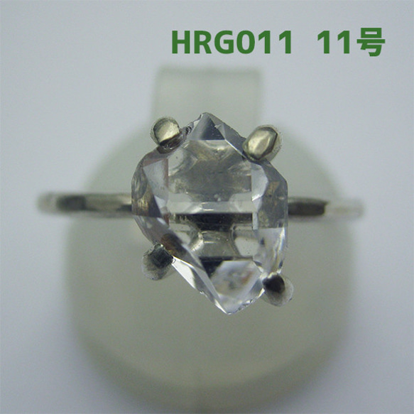 ハーキマー水晶  リング　11号【送料込】NYの鉱山オーナーから買ってます HRG011 herkimer　ring 2枚目の画像