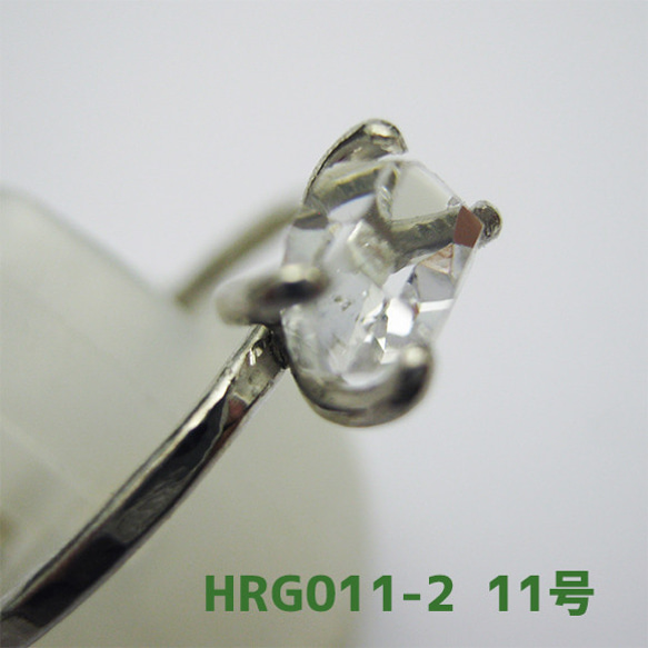 ハーキマー水晶  リング　11号【送料込】NYの鉱山オーナーから買ってます HRG011-2 herkimer　ring 3枚目の画像