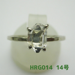 ハーキマー水晶  リング　14号【送料込】NYの鉱山オーナーから買ってます HRG014 herkimer　ring 2枚目の画像
