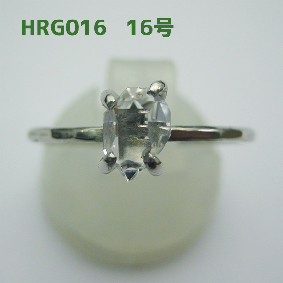 ハーキマー水晶  リング　16号【送料込】NYの鉱山オーナーから買ってます HRG016 herkimer　ring 4,410円