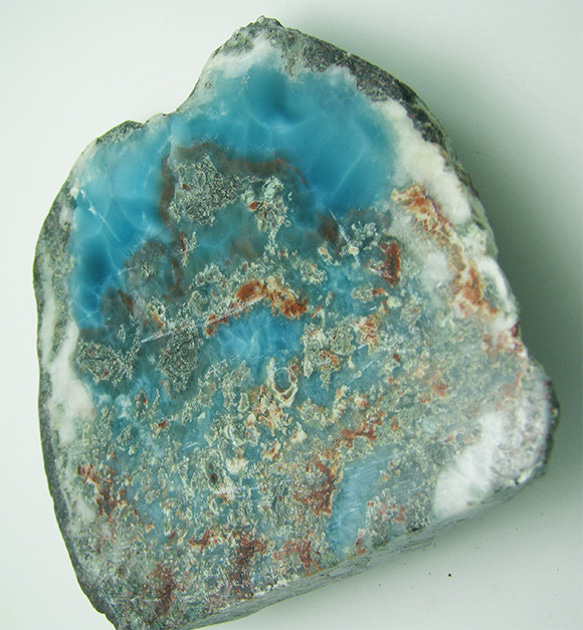 ラリマー　原石　【送料込】　LMRG005　ドミニカ共和国の鉱山から　larimar 2枚目の画像