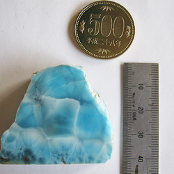 ラリマー　原石　【送料込】　LMRG010　ドミニカ共和国の鉱山から　larimar　直輸入 8枚目の画像