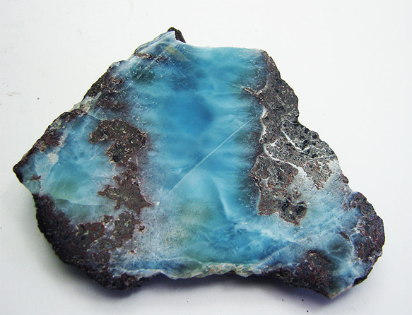 ラリマー　原石　【送料込】　LMRG013　ドミニカ共和国の鉱山から　larimar　直輸入 1枚目の画像