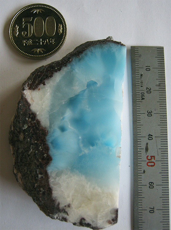 ラリマー　原石　【送料込】　LMRG022　ドミニカ共和国の鉱山から　larimar 5枚目の画像