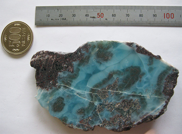 ラリマー　原石　【送料込】　LMRG028　ドミニカ共和国の鉱山から　larimar　 5枚目の画像