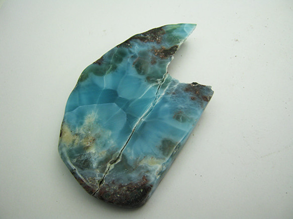 ラリマー　原石　【送料込】　LMRG032　ドミニカ共和国の鉱山から　larimar　直輸入 4枚目の画像