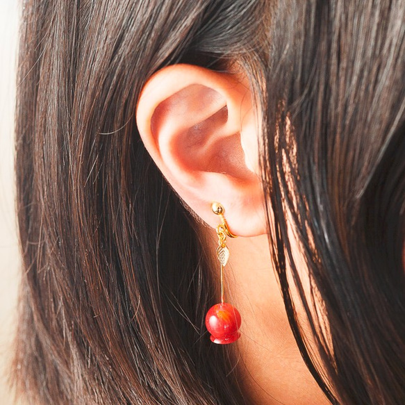 糖果蘋果夾式耳環 / Clip-on earrings of Candy apples 第4張的照片