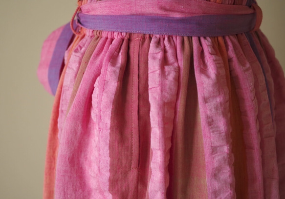 インド綿ストライプのマキシスカート 7枚目の画像