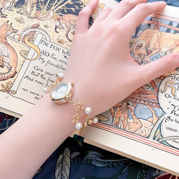 Rakel: 樹棉珍珠手鍊手錶 LI110 第4張的照片