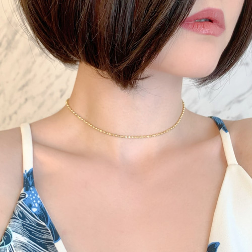ボールチェーンネックレス シンプル ネックレス 6mm ボール