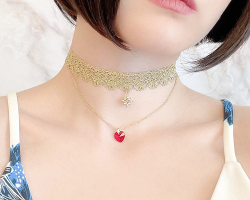 【未使用】　星のネックレス　チョーカー　ゴールド　金色　華奢　スター 未使用】 星のネックレス チョーカー ゴールド 金色 華奢 スター