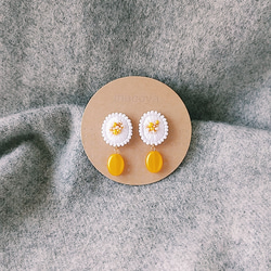 きらきら〈やまぶき〉  刺繍ピアス／イヤリング 6枚目の画像