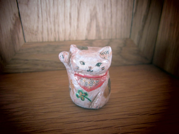 木彫り招き猫 1枚目の画像