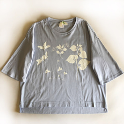 アシャ　オーガニックコットン　ボタニカルプリント6分袖Tシャツ CSTS-278 6枚目の画像