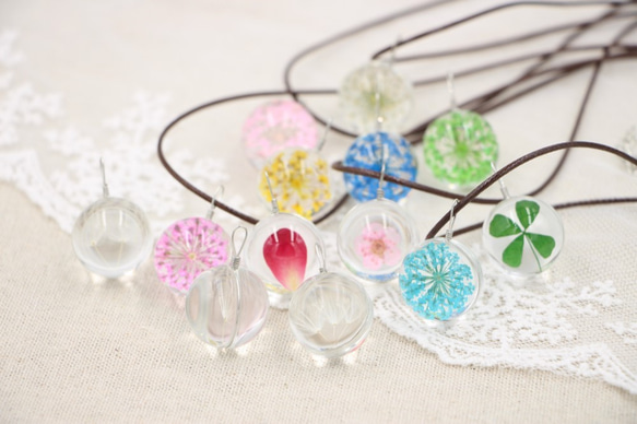 日本ドライフラワーネックレス桜の時X X水仙小さな宝石の結婚式の花だった「の宝石をすると」ドライフラワーは、不死化 4枚目の画像