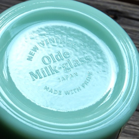 ミルクガラス 　アメリカンオールドダイナーマグ　ジェード　カップオブジョー　 5枚目の画像