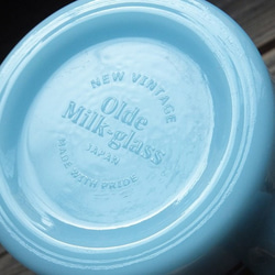 ミルクガラス 　アメリカンオールドダイナーマグ　ターコイズ　カップオブジョー　 5枚目の画像
