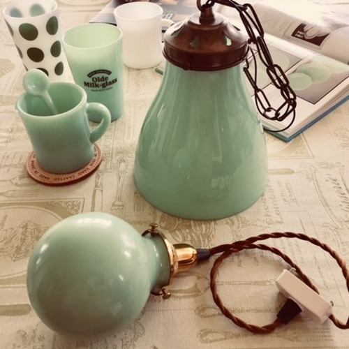 ビンテージ ミルクガラス キャニスターセット フラワー柄 モスグリーン ビンテージ ミルクガラス キャニスターセット フラワー柄 モス