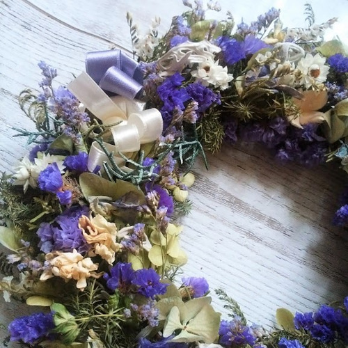 スターチスのドライフラワーリース！Atelier Kouan リース kouan 通販