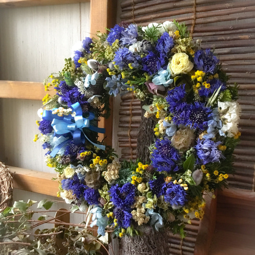 Natural＊ナズナのグリーンリース＊ドライフラワーリース リース 24cm