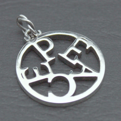 PEACE COIN PENDANT　ペアで着けれるシルバーのペンダント 2枚目の画像