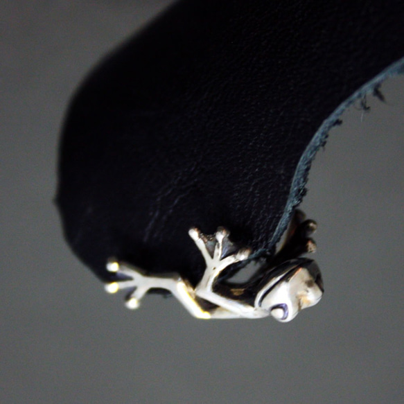 耳にしがみつく小さいカエルがリアルで可愛いピアス「FROG PIERCE」 1枚目の画像
