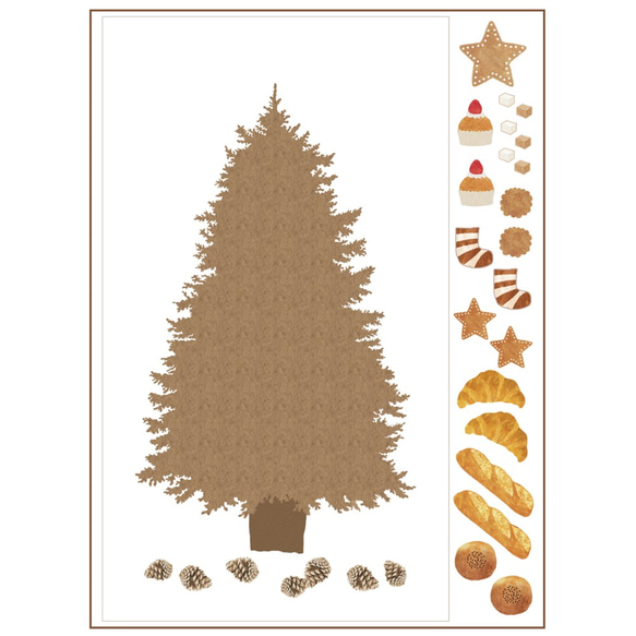M『パン好き』さんのための美味しいクリスマスツリータペストリーセット 2枚目の画像