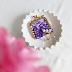 “繡球花圖案”珠寶盒&lt;粉紅色或紫色&gt; 第4張的照片