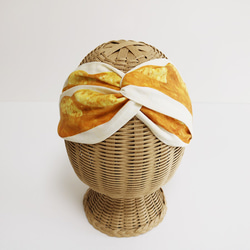 “長法式麵包圖案”飽滿而寬的十字線頭巾棉麻 第3張的照片