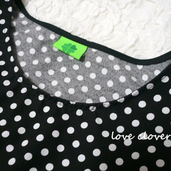 Flare sleeve blouse　　Black White Dot・・ 4枚目の画像