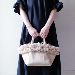 Creema限定　 Hirahirasode one piece harf linen canvas　漆黒 16枚目の画像