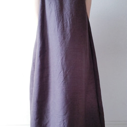 <creema限定> Flare sleeve onepiece Japanese linen 赤墨 3枚目の画像