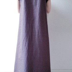 <creema限定> Flare sleeve onepiece Japanese linen 赤墨 6枚目の画像