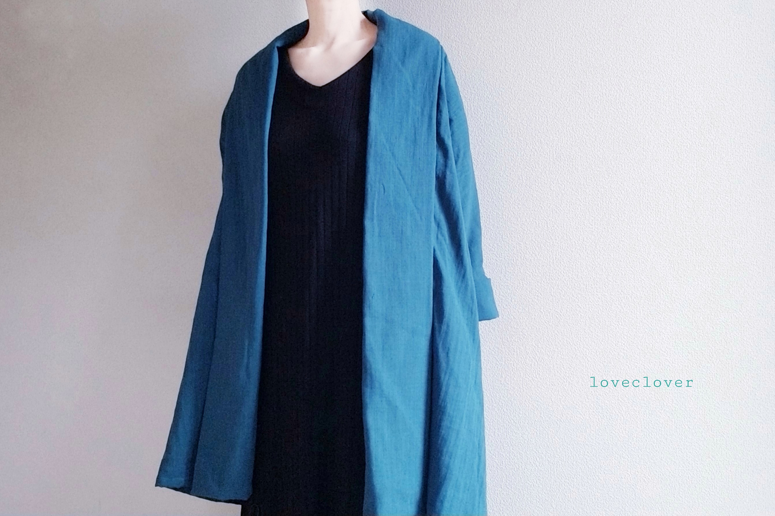 <全14色>ふわふわ軽くて柔らかい肌触り♡ダブルガーゼのロングカーディガン　孔雀緑　さりげなく大人の気品を纏う　旅行にも