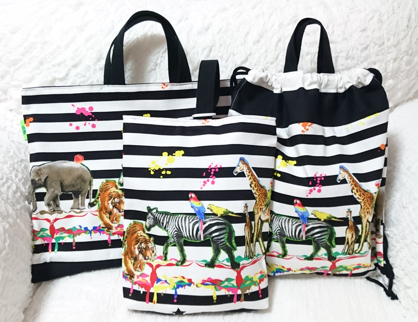 ★Rockin safari★　レッスンバッグ＆シューズケース＆ナップサック♪simple style