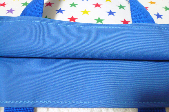 ☆COLORFUL　STAR☆　レッスンバッグ　simple style　　＝BLUE＝ 4枚目の画像