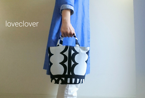 ＜北欧＞　Monochrome totebag　  =simple style= 1枚目の画像