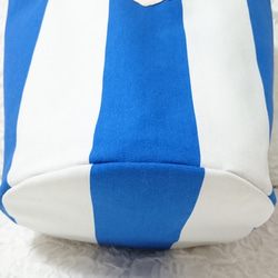 ＜北欧＞　anchor striped totebag　marine blue  =simple style= 4枚目の画像