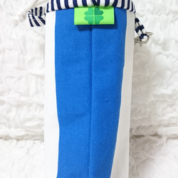 ＜北欧＞　anchor striped bottle holder ☆marine blue ☆ 2枚目の画像