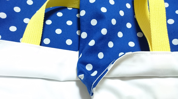 Blue Polka Dots　レッスンバッグ&シューズケース☆simple style☆ 4枚目の画像