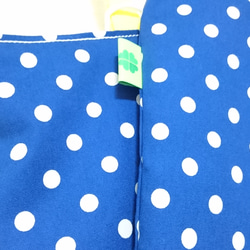 Blue Polka Dots　レッスンバッグ&シューズケース☆simple style☆ 5枚目の画像