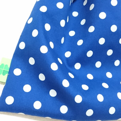 Blue Polka Dots　お着替え巾着☆simple style☆ 3枚目の画像