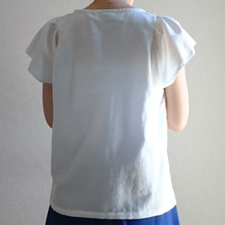 ご予約商品 Flare sleeve pullover　　white cotton・・　 4枚目の画像