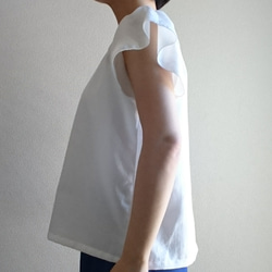 ご予約商品 Flare sleeve pullover　　white cotton・・　 5枚目の画像