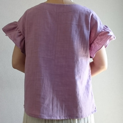 Hirahira sode pullover double gause mauve pink 4枚目の画像