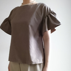 <creema限定> Hirahirasode pullover　mocha brown 3枚目の画像