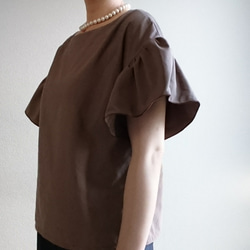 <creema限定> Hirahirasode pullover　mocha brown 4枚目の画像