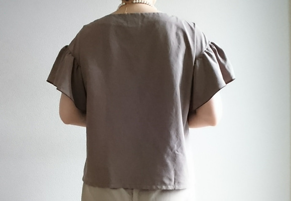 <creema限定> Hirahirasode pullover　mocha brown 5枚目の画像