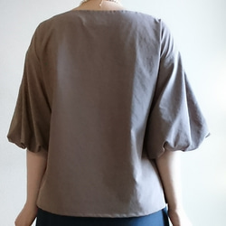 新作予約Balloonsleeve pullover　mocha brown 4枚目の画像